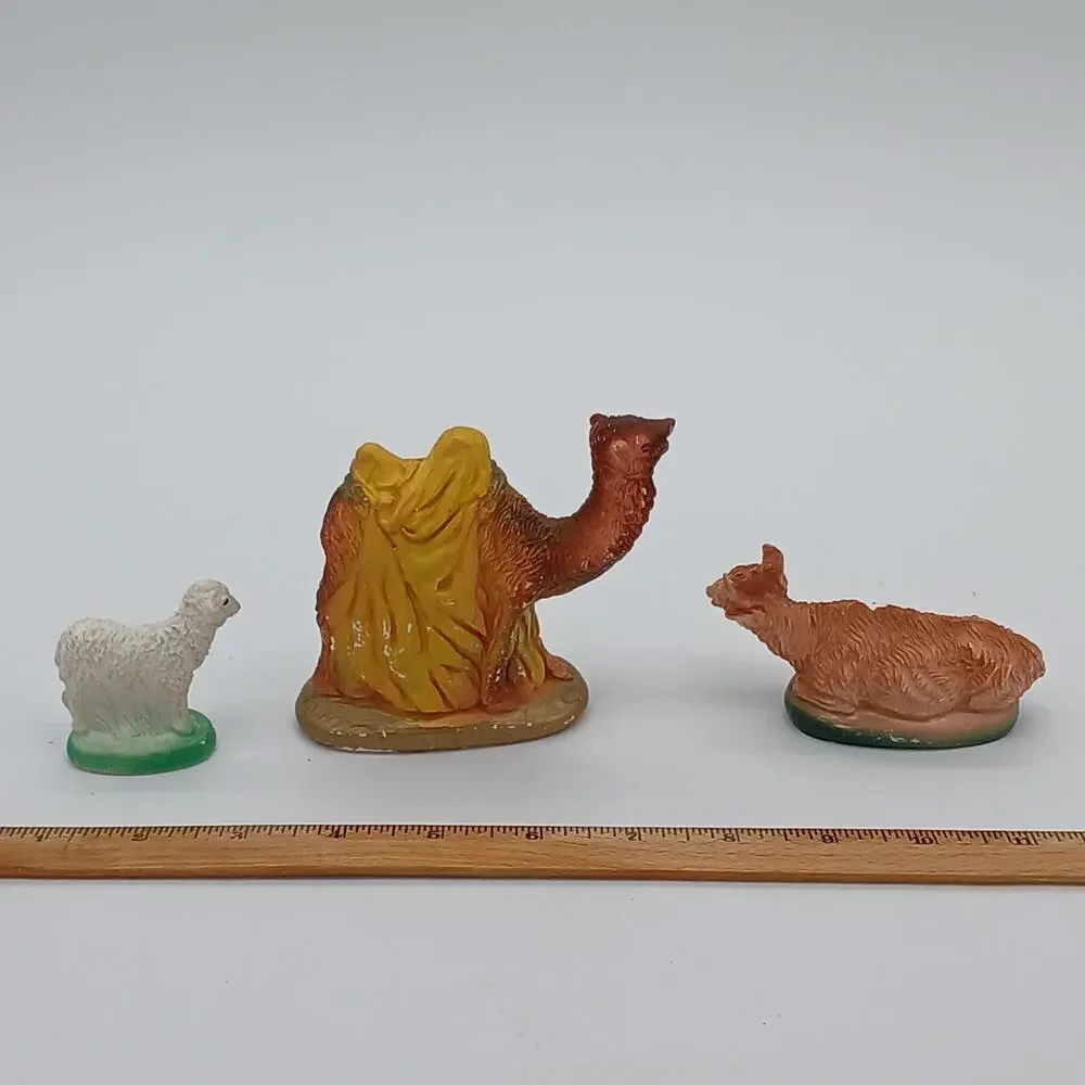 Vintage Nativity Lot of 22: Hand painted, Ceramic, Chalkware, Italy, Japan